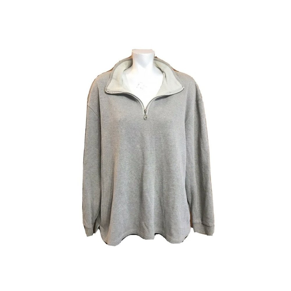Men's Irvine Park Ribbed Zip Front Neck‎ Sweater - Size 2X